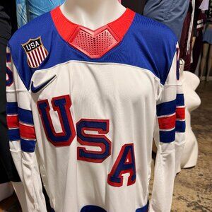 AUTHENTIC Nike USA Hockey 2026 Winter Olympics Away Jersey White Size L